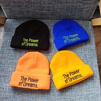 Autumn and Winter Childrens wool cap baby Joker letter knitted hat for boys and girls Korean warm cap winter hat