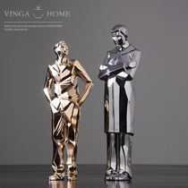 Nordic creative abstract character artwork ornaments modern simple porch home ceramic decorations