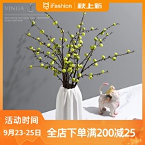Nordic simulation flower fork Crabapple fruit living room table indoor coffee table floral arrangement silk flower artificial flower decoration ornaments