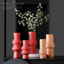 vingahome Nordic Wind Morandi Color Ceramics Vase Hem room table Bedroom Creativity Decorations