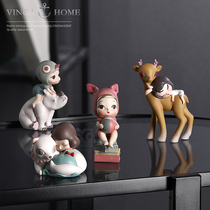 White Night Fairy Tale Modern Simplicity Swing Piece Home Little Animal Adornment Creative Gift Cute Cartoon Light Lavish Furnishing