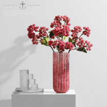 vingahome Nordic Living room TV cabinet Table emulated flower pendulum pieces Chestnut Fruit Potted Flowers Furnishing