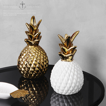 vingahome Nordic Creative Pineapple Pendulum ceramic fruit tray Dining Room Table Decoration Furnishing for Home