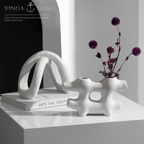Simple modern creative ceramic vase ornaments living room flower arrangement dried flower dining table tea table wine cabinet model room decorations