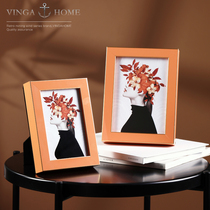 vingahome Nordic 6-inch 7-inch photo frame Picture Frame Pendulum Modern Minimalist Creative Solid Wood Desk Decoration Swing Table