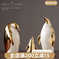 Nordic wind Penguin ornaments living room model room office TV cabinet creative decorations