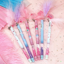 Net red fairy quicksand pen student cartoon fairy pen quicksand ink pen change bag writing practice prize