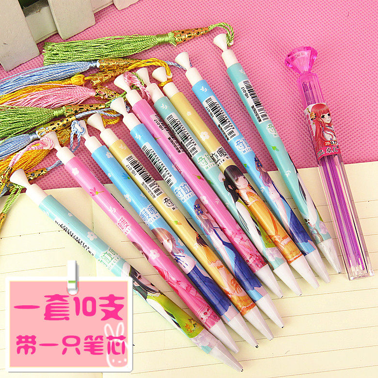 Cute Cartoon Elementary School Students Wonder Warm And Automatic Pencil Beats 0 7 Princess Active Pencil 10