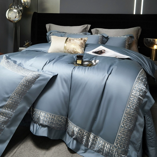 Элитный комплект, хлопковое стеганое покрывало, европейский стиль, 100 шт, 4 предмета, легкий роскошный стиль, изысканный стиль