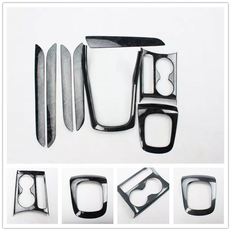 Suitable for 13-18 Audi Q3 Carbon fiber interior plaster retrofit Peach Wood Mid control Stall Sticker Door Crossbar