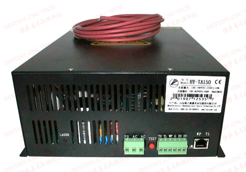 CO2 laser power supply 150W laser tube HY-T150 macro source laser cutting machine power supply HY-TA150 with mesh Port