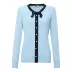 WDLS / Vidoras Navy Blue Elegant Elegant Pearl Pearl áo cardigan nữ hàn quốc Cardigan