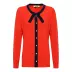 WDLS / Vidoras Navy Blue Elegant Elegant Pearl Pearl áo cardigan nữ hàn quốc Cardigan
