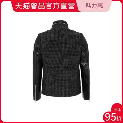 (Clearance at the end of the season)blackgateone dark gray stand-up collar stitching jacket handsome