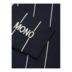 mono không gian màu xanh đậm ve áo sọc áo dệt kim thường dài trung bình của phụ nữ 