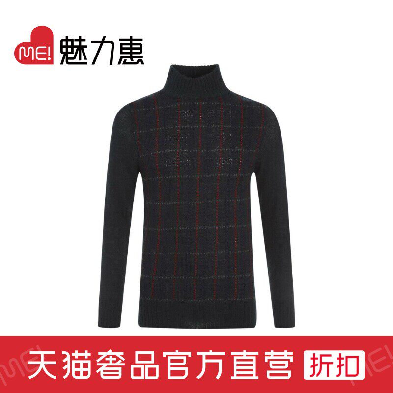 woolrich multi-color mixed wool plaid wild slim slim men's turtleneck sweater sweater men's autumn