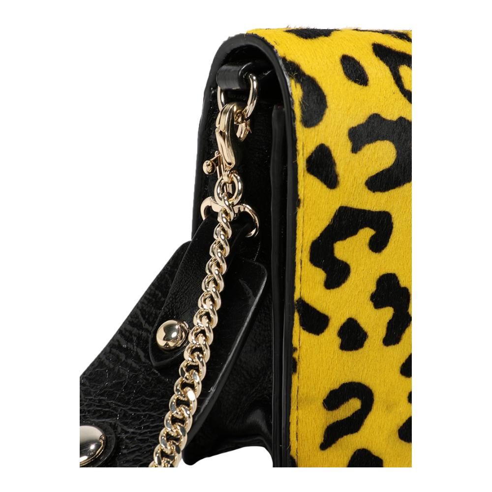 Diane von Furstenberg Thu Vàng Leopard in Fashion Lady dốc One-Shoulder Bag