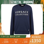 Versace THU Multi-Colored Letter biểu tượng Print thời trang giản dị vòng cổ bảo vệ nam dài tay của.