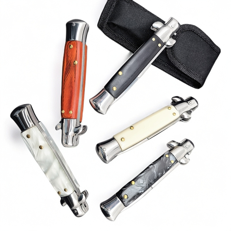 Italian Mafia Akc 9inch Side-Opening Series Outdoor Camping High-Hardness Equipment Portable Fruit Peeler