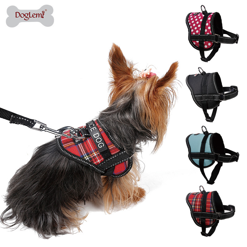 Vest type traction rope reflective seat belt cat dog chest back kitten Yorkshire mini body protection rope