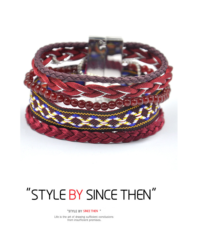 SINCE THEN vòng đeo tay mới kỳ nghỉ trang sức giản dị đam mê phong cách quốc gia rượu vang đỏ tình yêu vòng tay gỗ trầm hương