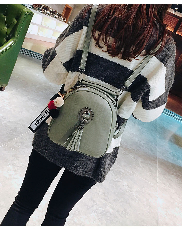 Túi xách nữ 2018 mùa đông mới tua vai vai đa năng nhỏ ba lô retro thời trang đi lại túi xách nữ balo da nữ