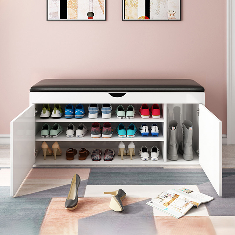 Shoe Cabinet Domestic Doorway Containing Dust Protection Multilayer Containing Cabinet Shoe Rack Minima Modern Multifunction Double Door Changing Shoes Stool