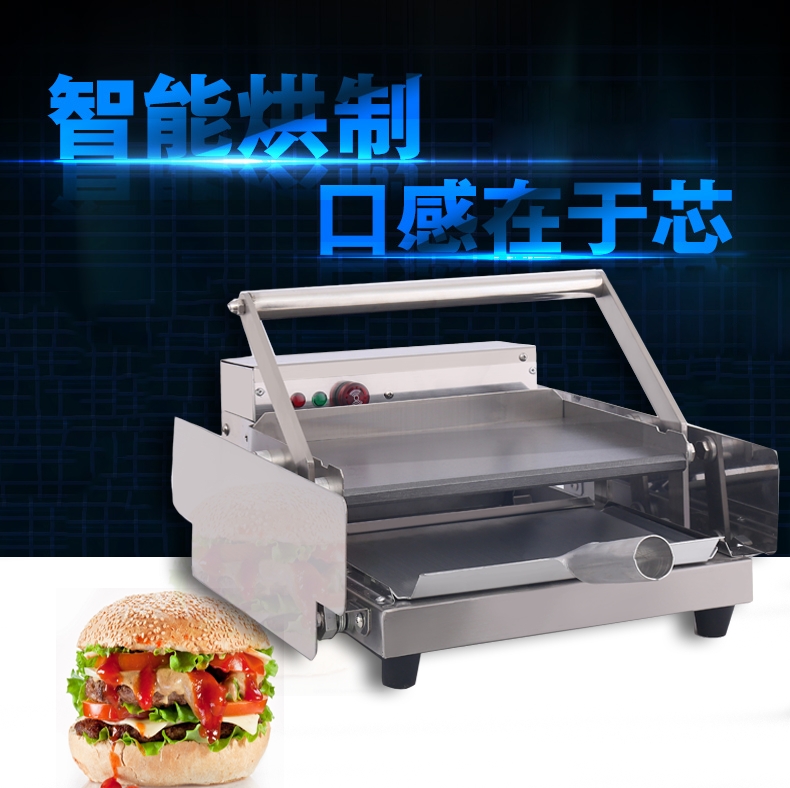 Commercial Aluminum Plate Burger Machine With Timing Cue Burger Machine Baker Double Layer Toaster Wallace Burger