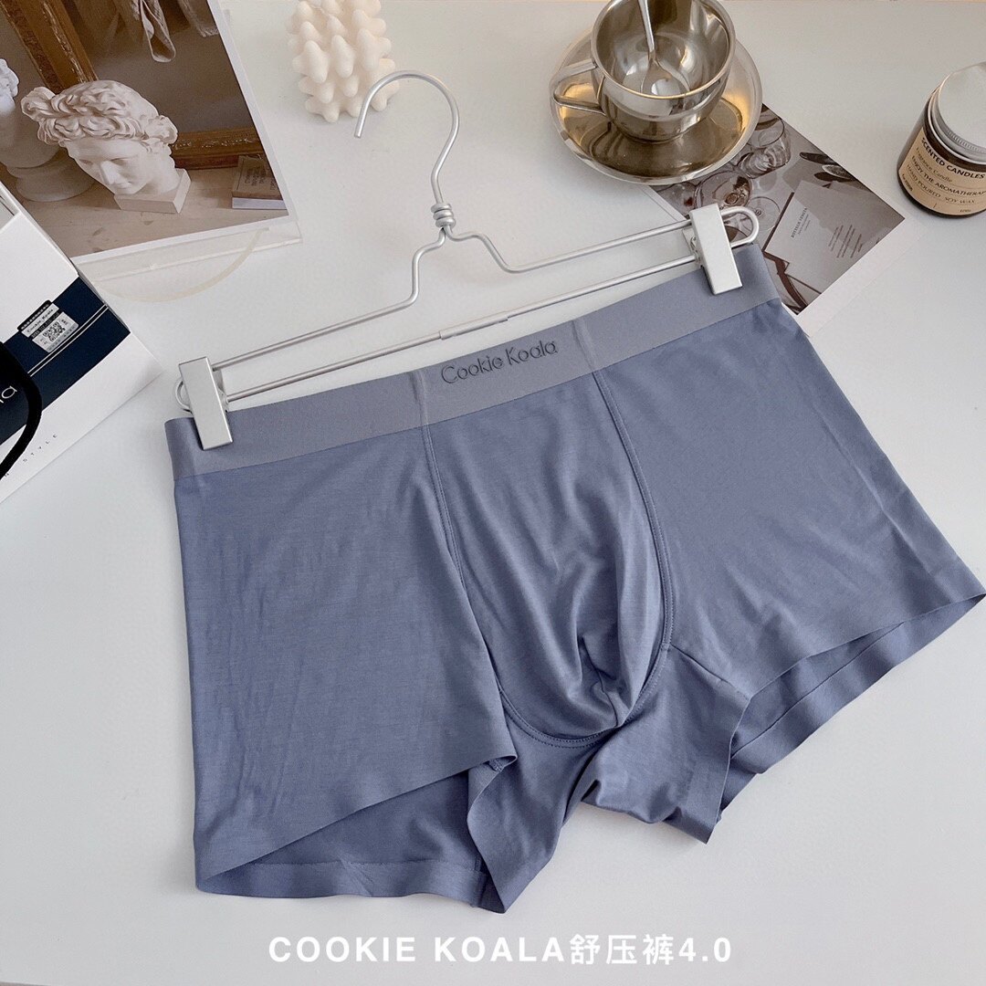 мужские боксеры cookiekoala舒压裤4.0男士平角内裤裸感兰精莫代尔抗菌四角短裤头 OTHER