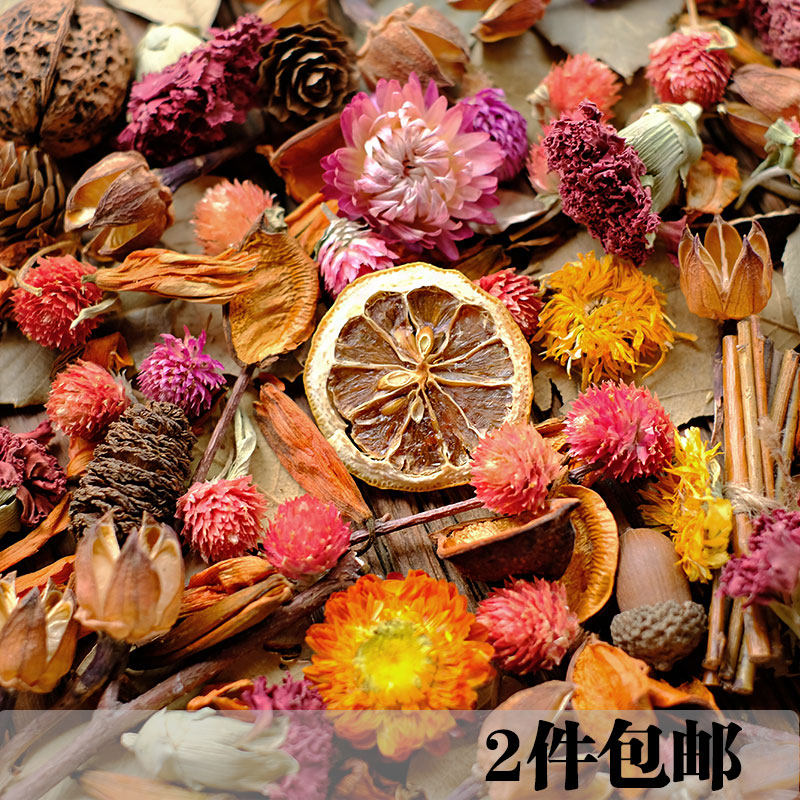 (Retro Dry Flowers) Creative Dry Flowers Painted Material Nursery Handmade Wax Plaque Diy Flower Materials Photo Frame Decoration