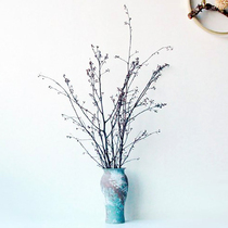 (Eternal Light Station Branch) Dried Flower True Branches Chinese Japanese Nordic Ornaments Vase Flower arrangement Store Retro Decoration
