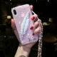 Y85 Pink+Feather+Crystal Chain