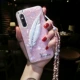 X27 Pink+Feather+Crystal Chain