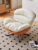 Скандинавский один поворотный диван с скандинавским скандальным диван-диваном итальянский барьер без барьерных мешков для бобов гостиной балкон-поворотный стул из яичной скорлупы