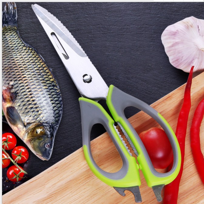 Outdoor picnic multi-function scissors Stainless steel scissors Barbecue tools Meat cutter strong bone cutter Multi-purpose scissors
