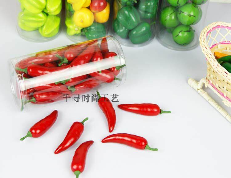 Simulation trumpet fruit and vegetable bread model millet pepper pepper red, yellow and green pepper decoration props