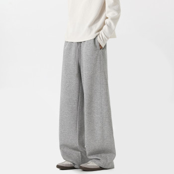 Trendy american style solid color drapey sports sweatpants for men in autumn