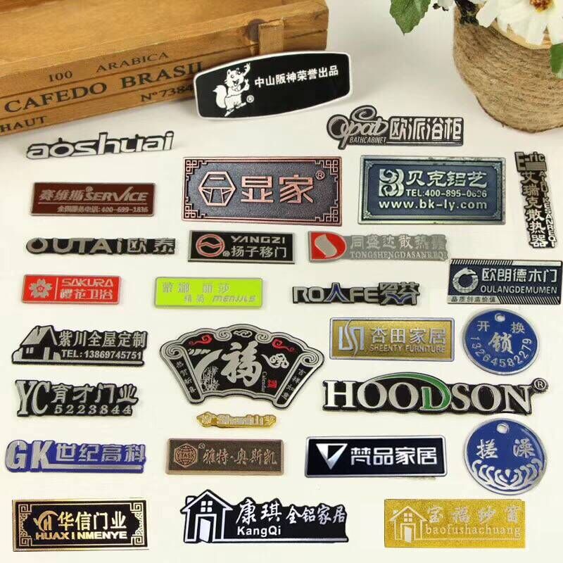 Metal sign trademark logo brand custom electrical aluminum sign nameplate antique copper label trademark custom sign custom