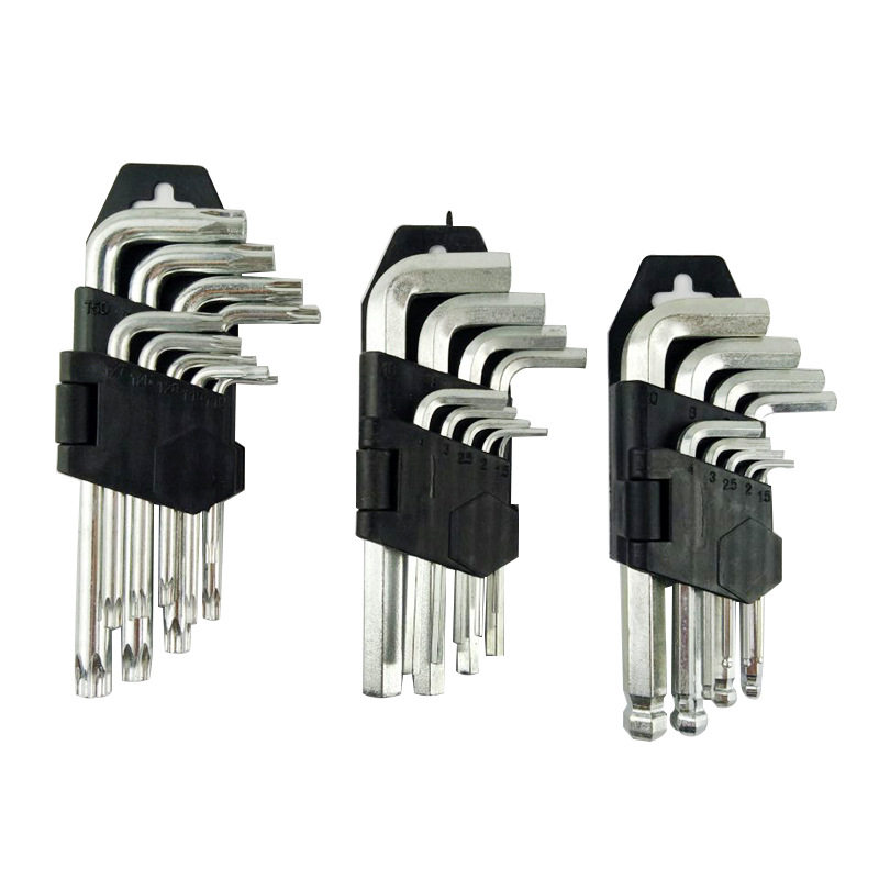 9-load inner hexagon wrench 1 5-10mm male-made flat head ball head plum inner hexagonal angular wrench suit