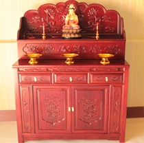 Solid wood Shentai Buddha niche cabinet for table Buddha Terri Home Buddha Buddha Altar is dedicated to Taidei Throne Room for the Hidden Two-story Buddha Cabinet