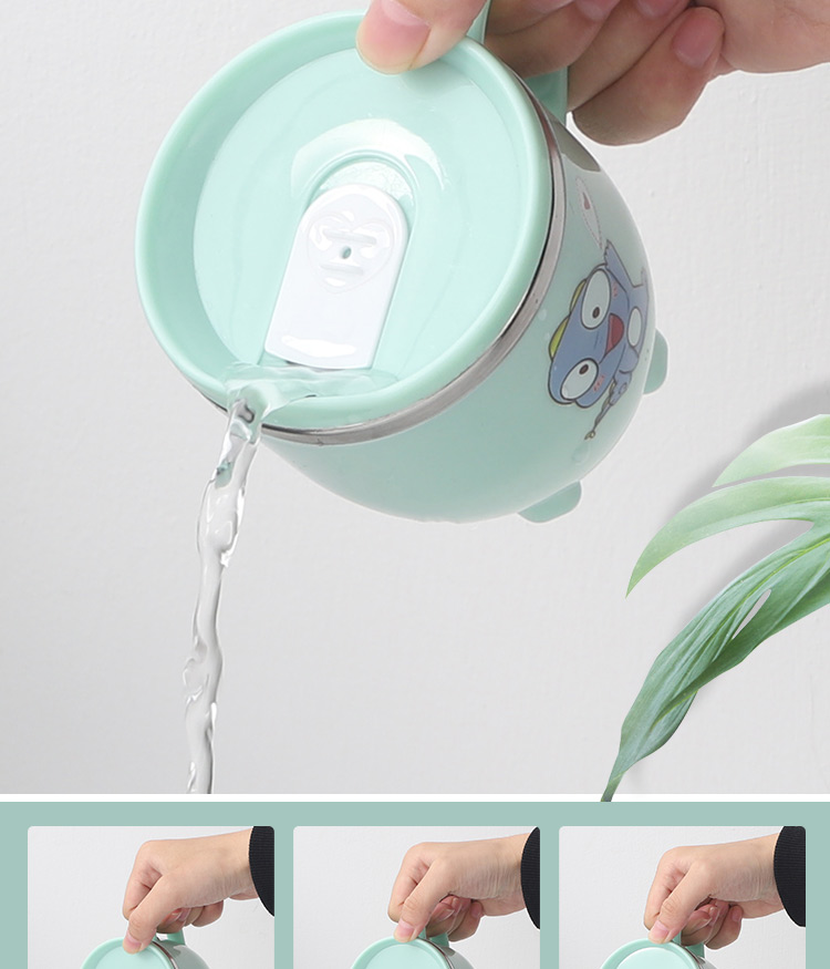 Chén nước inox 304 cho trẻ em mẫu giáo chống vỡ nhà trẻ mẫu giáo uống cốc có nắp cho bé học uống cốc - Tách bình giữ nhiệt tiger