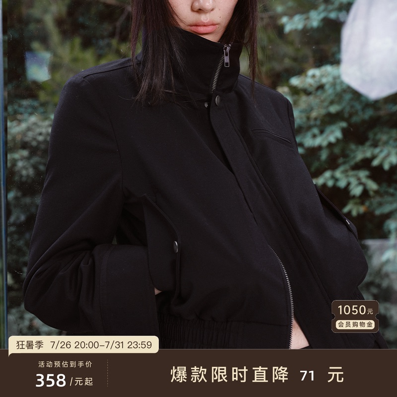 Jcaesar Women Plaid Patchwork Black Jacket, Short and Narrow Version, Multiple Wearing Styles, Studded Decoration Jcaesar Women Plaid Patchwork Black Jacket, Short and Narrow Version, Multiple Wearing Styles, Studded Decoration
