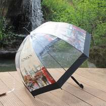 British wind and rain umbrella Mushroom princess umbrella arched transparent umbrella British soldier London attractions birdcage umbrella