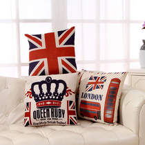 British flag pillow fashion British style sand hair pillow Cotton and linen pillow British style creative home gift