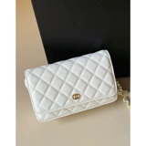 Цепь, барсетка, сумка на одно плечо, из натуральной кожи, в стиле Шанель, на цепочке