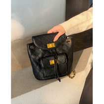 Autumn ladies bag premium sensual mini backpack womens new 2021 autumn winter fashion black rhinestone chain backpack