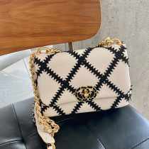 MAOMI custom niche diamond chain bag 2021 New Tide fashion Contrast texture shoulder bag shoulder bag women