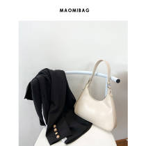 MAOMIBAG niche designer retro Crescent bag smooth face baguette bag 2021 new shoulder underarm bag