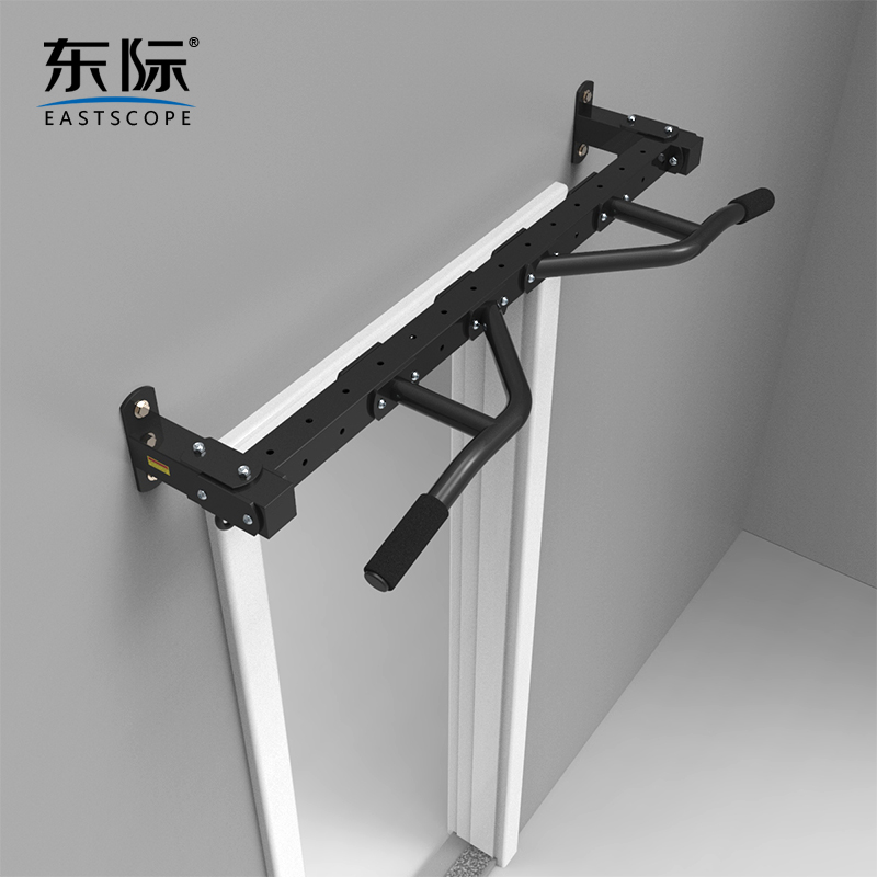 Multi-position horizontal bar home wall pull-up upward single rod tension rope hoop fitness device is installed on the East Gate
