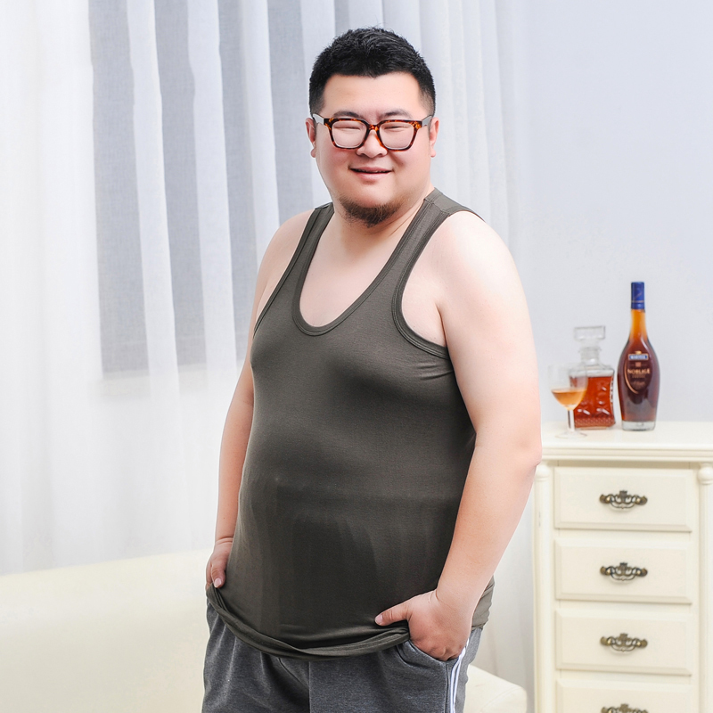 Summer fat plus vest men's modal fat loose breathable large size fitness sports bottoming undershirt fat guy
